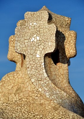 Spiral Chimney on roof of Casa Mila La Pedrera Barcelona 654  