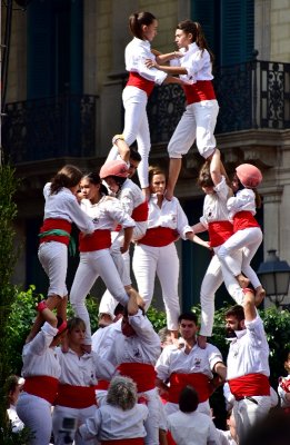 Castellers - Human Towers La Merc Festival in Barcelona 144 