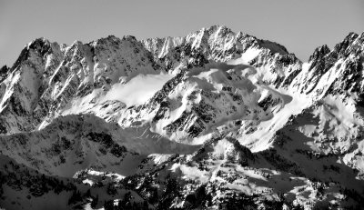 Mount Anderson and Anderson Glacier Olympic Mountains 671bw  