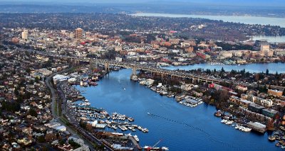 University of Washington and Husky Stadium North Lake Union and Lake Washington Seattle 207  