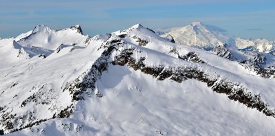 Snowking Mountain and Mount Baker  in North Cascade Mountains Washington State 263  