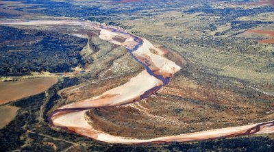 Red River divides Oklahoma and Texas Hollis  Texas 310 