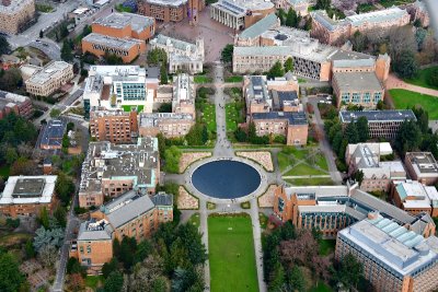 University of Washington Drumheller Fountain Rainier Vista Red Square Seattle Washington 556 