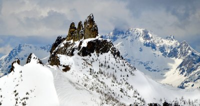 Peaks on Fourth of July Basin and Bonanza Peak North Cascades Mountain Washington 259  