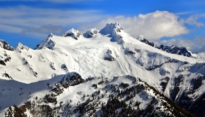 Dome Peak and Dome Glacier, Sinister Peak, North Cascades Mountain, Washington 110  