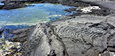 Old lava flow into Pacific Ocean, Waimea Hawaill 091  