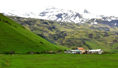 Turf houses and farm Nupakot, Eyjafallajokul Mt, Iceland 279 
