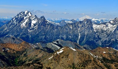 Mount Stuart and Glacier Peak, Cascade Mountains, Washington 871 