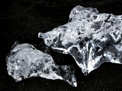 Ice Diamond in the sand,  Starfish of Ice  Breiðamerkursandur   Iceland 711 