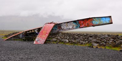 Skeiðará Bridge Monument near Skeiðarársandur, Iceland 532