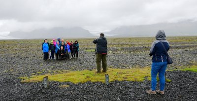 Tourists at Skeiðará Bridge Monument, Iceland 542 