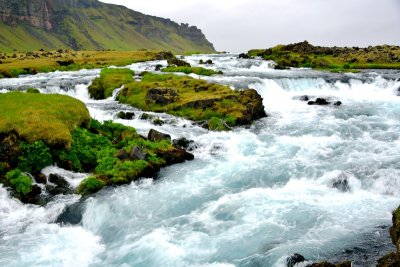 Waterfalls on Fossalar River, Iceland 1336 