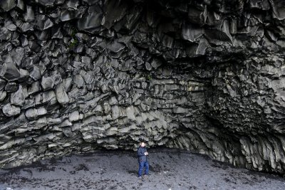 Column basalt in Hálsanefshellir cave. Vik Iceland 1562