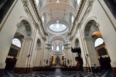 The Nave at St Aubin's Cathedral, Namur, Belgium 001 