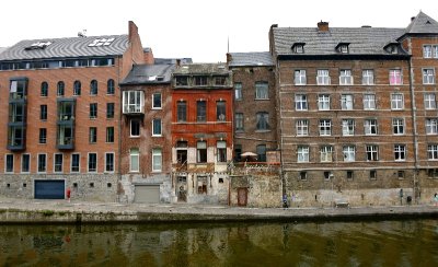 Buildings along Quai des Joghiers, Sambre River, Namur Belgium 060 