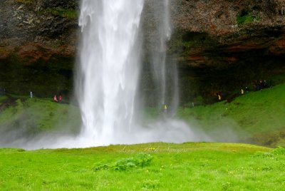 Visitors at Seljalandsfoss waterfalls, Iceland 077 