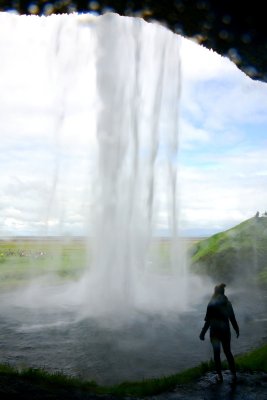 Posing for the shot at Seljalandsfoss waterfall, Iceland 123 