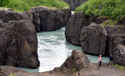 Brarhl is a narrow canyon in Hvit River, Iceland 340  