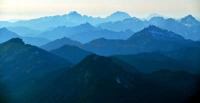 Evening light on Mt Pilchuck, Three Fingers, Whitehorse Mountain, and Cascade Mountains, Washington 062