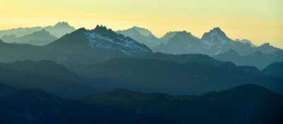 Sunset across the Cascade Mountains, Washington State 375 