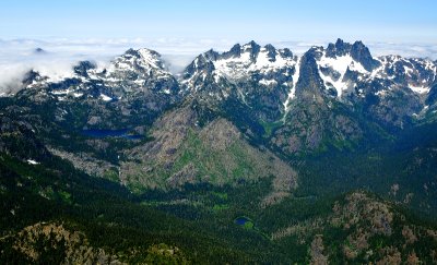 Chikamin Peak, Glacier Lake, Lemah Mtn, Chimney Rock, Cascade Mountains, Washington 339 