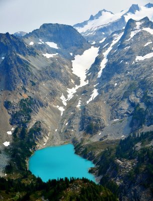 Jade Lake base of Blue Ridge, Lynch Glaicer on Mt Daniel, Cascades Mountain, Washington 062 