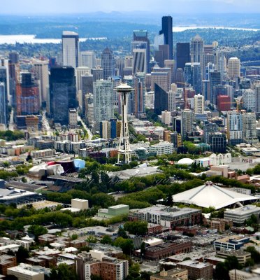 Space Needle, Seattle Skyline, Lower Queen Anne neighborhood, Pacific Science Center, Washigton 162 