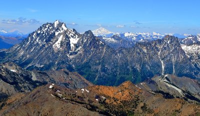 Mount Stuart and Glacier Peak, Cascade Mountains, Washington 879 