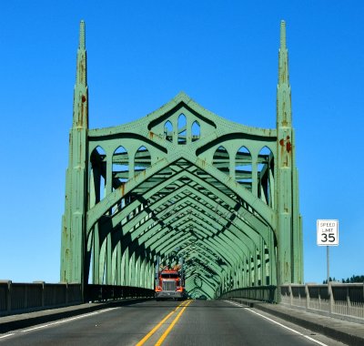 McCullough Bridge across Coos Bay on Oregon Coast Highway, North Bend, Oregon 227 