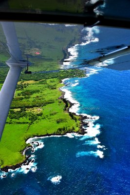 Perfect reflection of Maui Coast east of Hana, Maui, Hawaii 608 