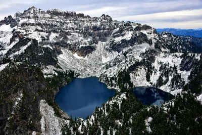 First Snow on Twin Lakes, Columbia Peak, Cascade Mountains, Washington 438 
