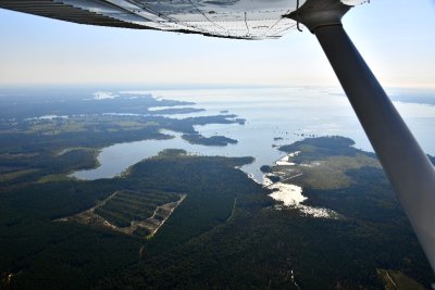 Flying over Lake Marion South Carolina 586 