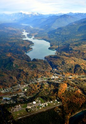 City of Concrete and Airport, Lake Shannon, Baker Lake, Baker River, Mt Shuskan, Washington State 352 