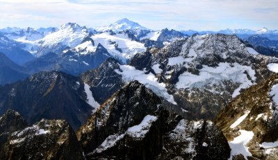 Hurry-up Peak, Trapper Mtn, Spider Mtn, Mount Formidable, Middle Cascade Glacier, Glacier Peak, Washington 234