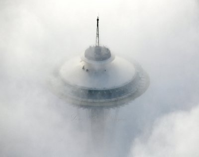 Space Needle hidden in Fog, Seattle, Washington 045