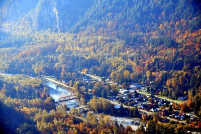 Town of Index and North Fork Skykomish River in Autumn, Washington 158 