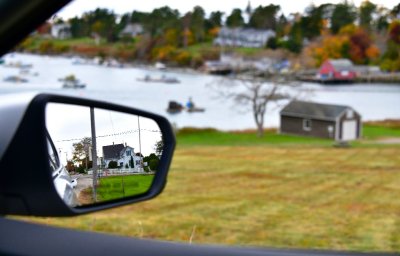 Looking back on Harpswell Island road and forward Marcherel Cove, Maine 533