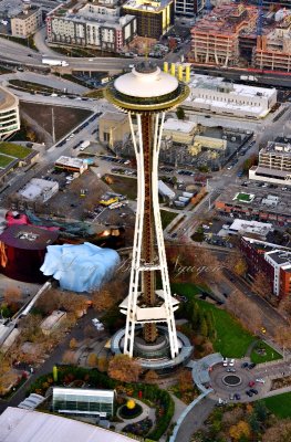 Remodeled Space Needle, Chihuly Glass Garden, Monorails, Seattle, Washington 179