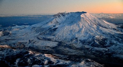 Mount St Helens, Mount Hood, Mount Jefferson at Sunset 587  