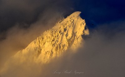 Sunset on McClain Peaks, Cascade Mountains, Washington State 344