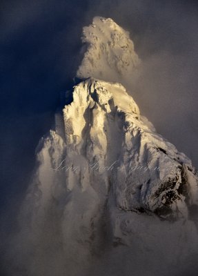 Gunn Peak in Mid-Afternoon Light, Cacade Mountains, Index, Washington State 602 