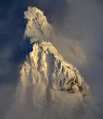 Gunn Peak in Mid-Afternoon Light, Cascade Mountains, Index, Washington State 691