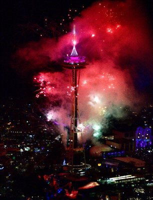Space Needle New Year Eve Fireworks 2018 Seattle Washington 409  