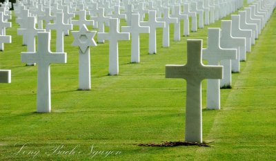Endless Crosses at Normandy American Cemetery, Colleville-sur-Mer France 114a 