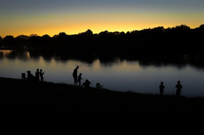 Fishing At Sundown