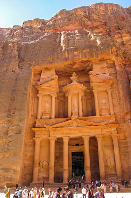 Sandstone mountain  from which Al-Khazneh is carved.  1st Century