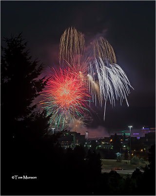  4th- fireworks over Spokane wa