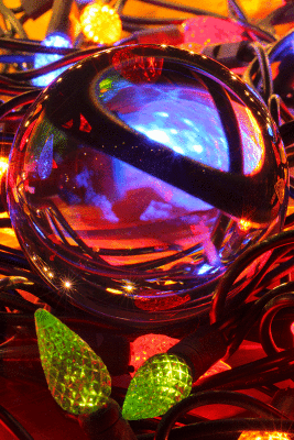 Lens Ball and Christmas lights Animation