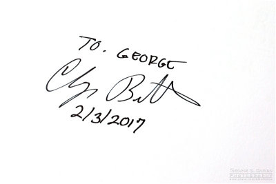 Clyde's Signature to Me in My Book Copy