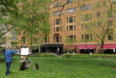 Painting Springtime in Rittenhouse Square